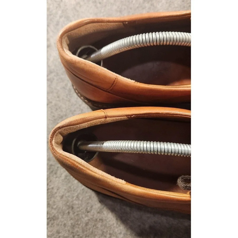 Ecco Shoes Mens Size 10 Brown Leather Derby Comfort Shock‎ Point Sneakers